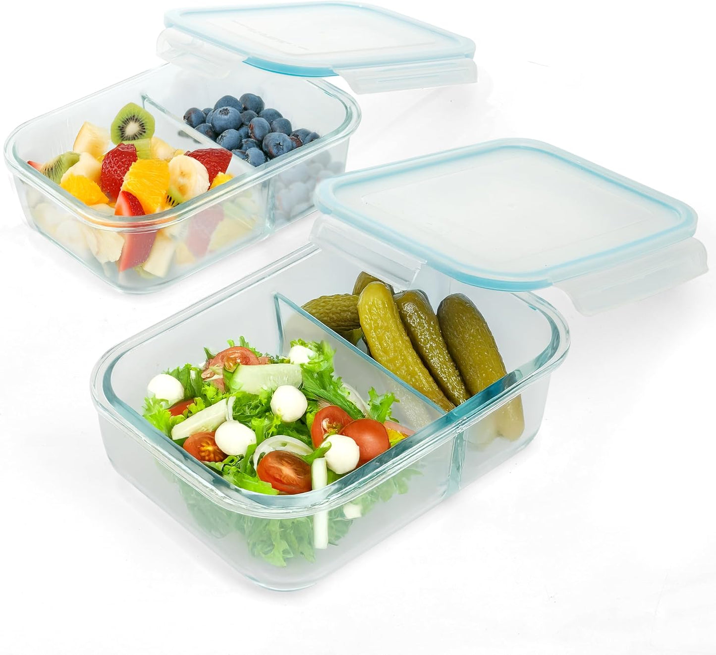 10-Piece Kitchen Glass Food Storage Containers Set with Lids, Clear Leak-Proof, Bpa-Free Airtight Meal Prep Glass Containers – Oven, Freezer, Microwave & Dishwasher Safe