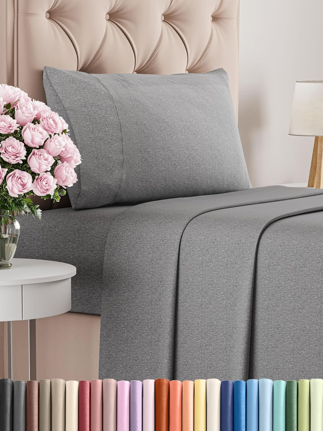 Queen Size 4 Piece Sheet Set - Comfy Breathable & Cooling Bed Sheets Set - Hotel Luxury Bedding for Women, Men, Kids, Teens, Boys & Girls - Deep Pockets, Ultra-Soft, Wrinkle Free - Oeko-Tex - Khaki