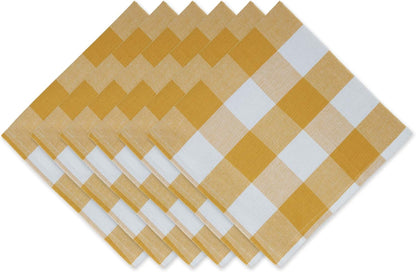 Buffalo Check Collection, Classic Farmhouse Cloth Napkin Set, 20X20, Red & Black, 6 Piece