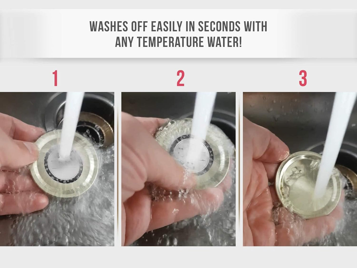 Canning Labels Dissolvable Stickers for Mason Jars and More (2" round 200/Roll) Canning Supplies Washes off in Seconds like Magic - Jar Labels Homemade Jam, Jelly, and More (Slate)