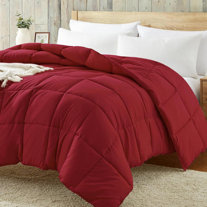 Twin Comforter Duvet Insert - Purple down Alternative Bed Comforter Twin Size, Lightweight Bedding Comforters Quilted Soft All Season Reversible Plum/Light Purple