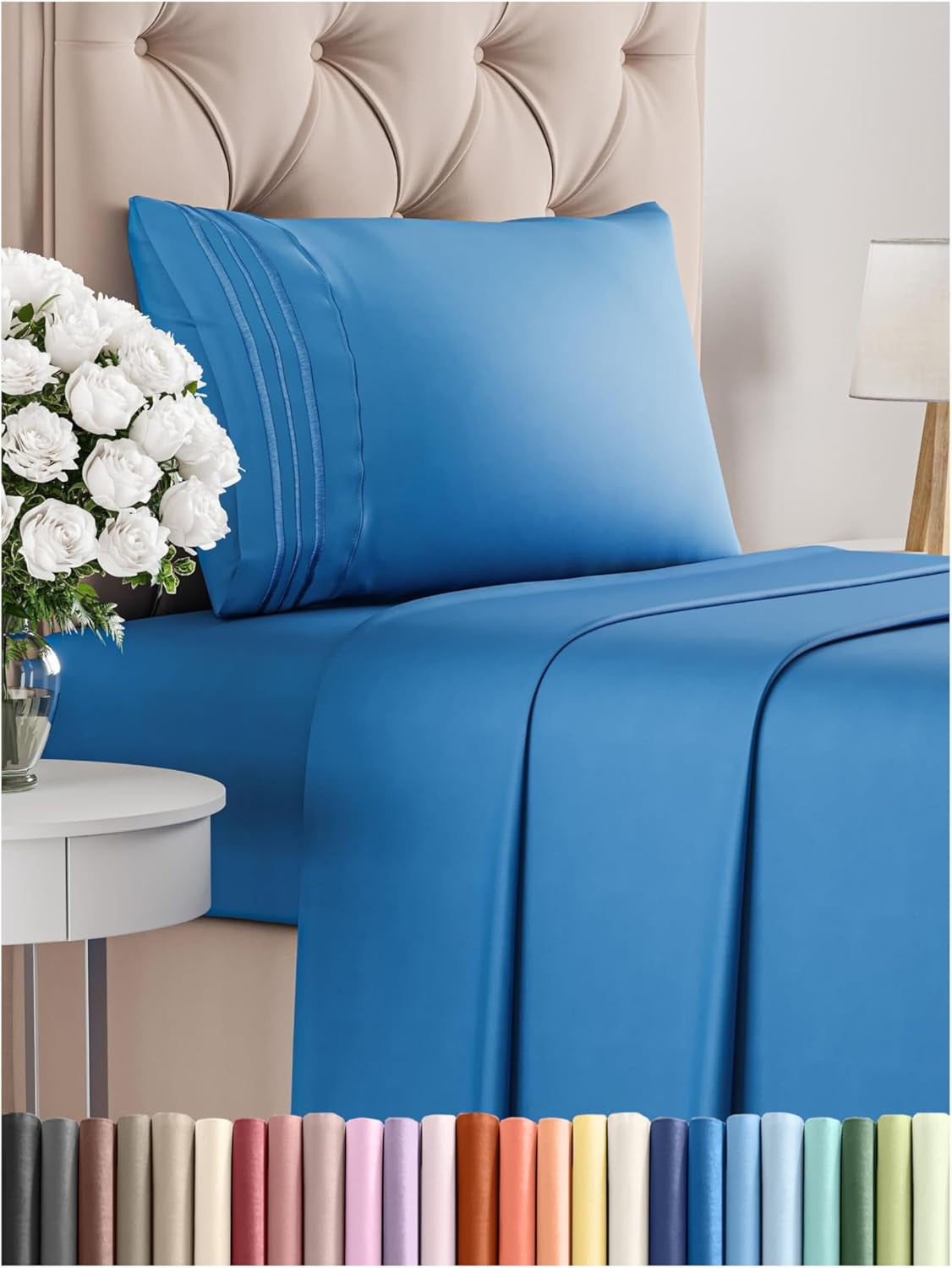 Queen Size 4 Piece Sheet Set - Comfy Breathable & Cooling Bed Sheets Set - Hotel Luxury Bedding for Women, Men, Kids, Teens, Boys & Girls - Deep Pockets, Ultra-Soft, Wrinkle Free - Oeko-Tex - Khaki