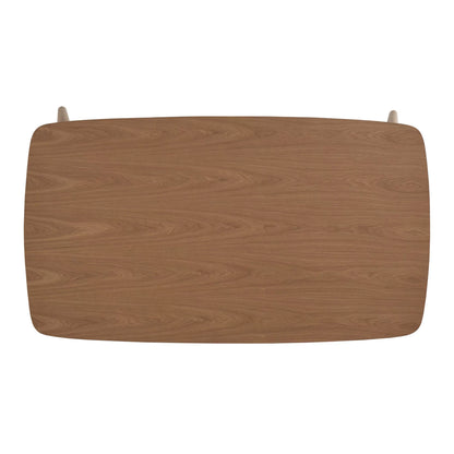 Mid-Century Modern 63" Tapered Legs Dining Table, Natural Finish